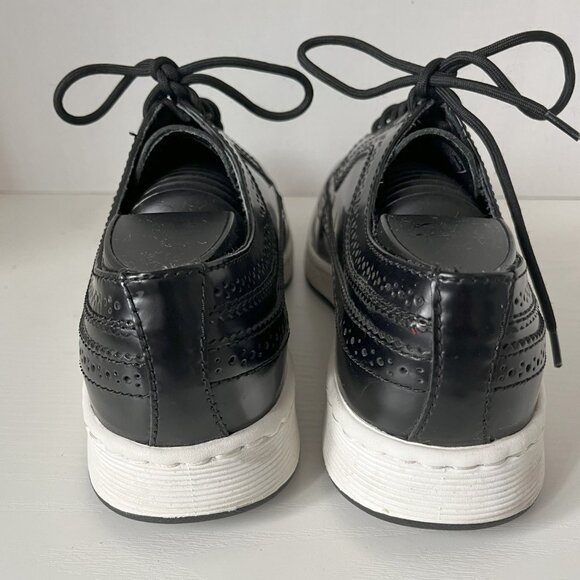 Dr. Martens Gabe Black Patent Brogues – Black & White Wingtip Shoes – Size 10 US main image 4